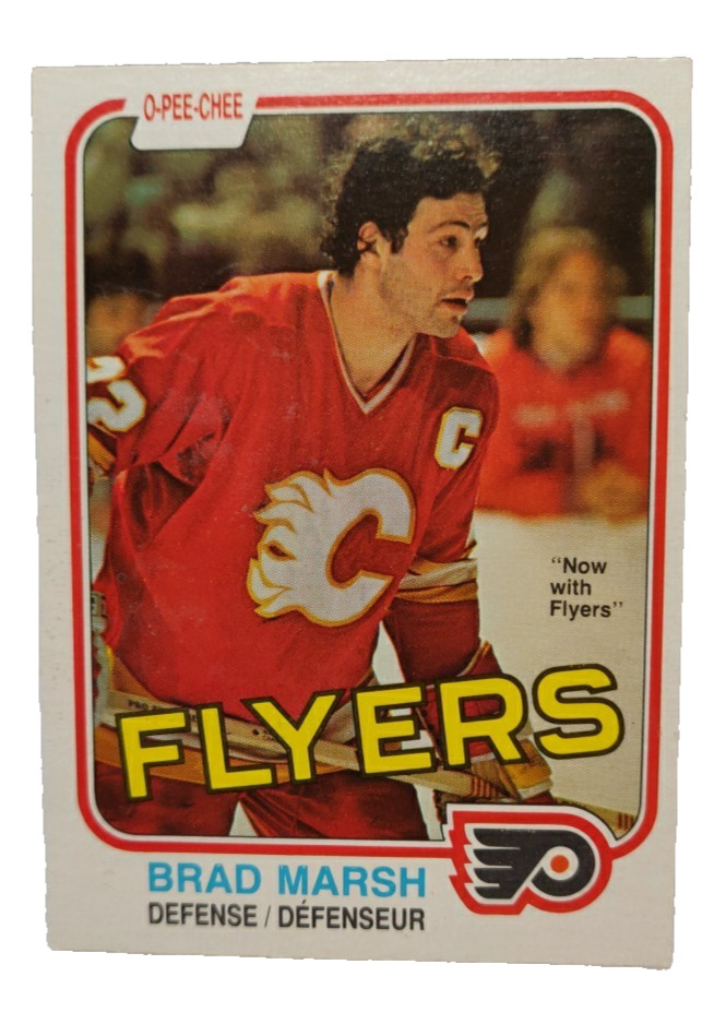 Brad Marsh 1981 O-Pee-Chee #47 Philadelphia Flyers Hockey Card