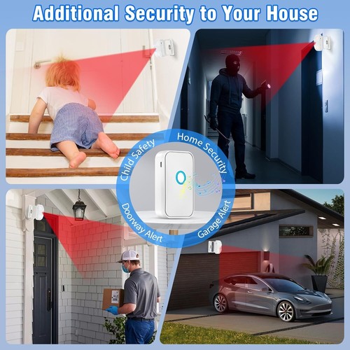 Motion Sensor Door Chime,Wireless Doorbell for Business Entry with 3 Working Mod - Picture 5 of 8