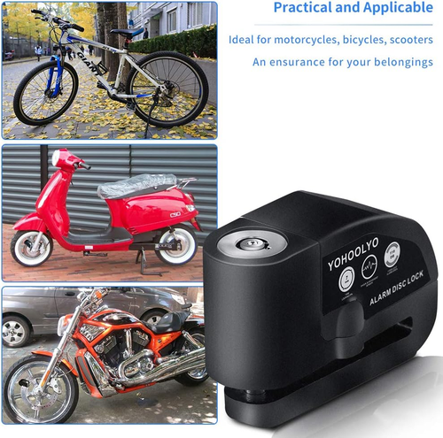Alarm Disc Lock Motorcycle Disc Brake Lock Anti-Theft Waterproof 110 Db 7Mm Pin - Picture 6 of 9