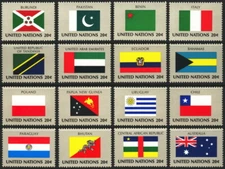 UN - New York . 1984 Flags (16) . Scott: 425-440 . Mint Never Hinged