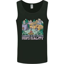 Camping is My Escape From Reality Caravan Mens Vest Tank Top