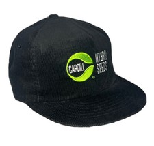 Vintage CARGILL SEEDS Corduroy Snapback Trucker Hat Cap SWINGSTER Made In USA