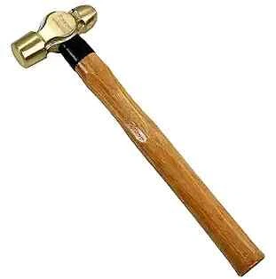 Brass Ball Peen Hammer with Woodeng Handle Ball Pein 1 2lb Wooden