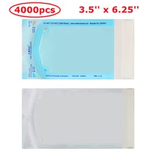4000 3.5'' x 6.25'' Self Sealing Dental Sterilization Pouches Autoclave Bags