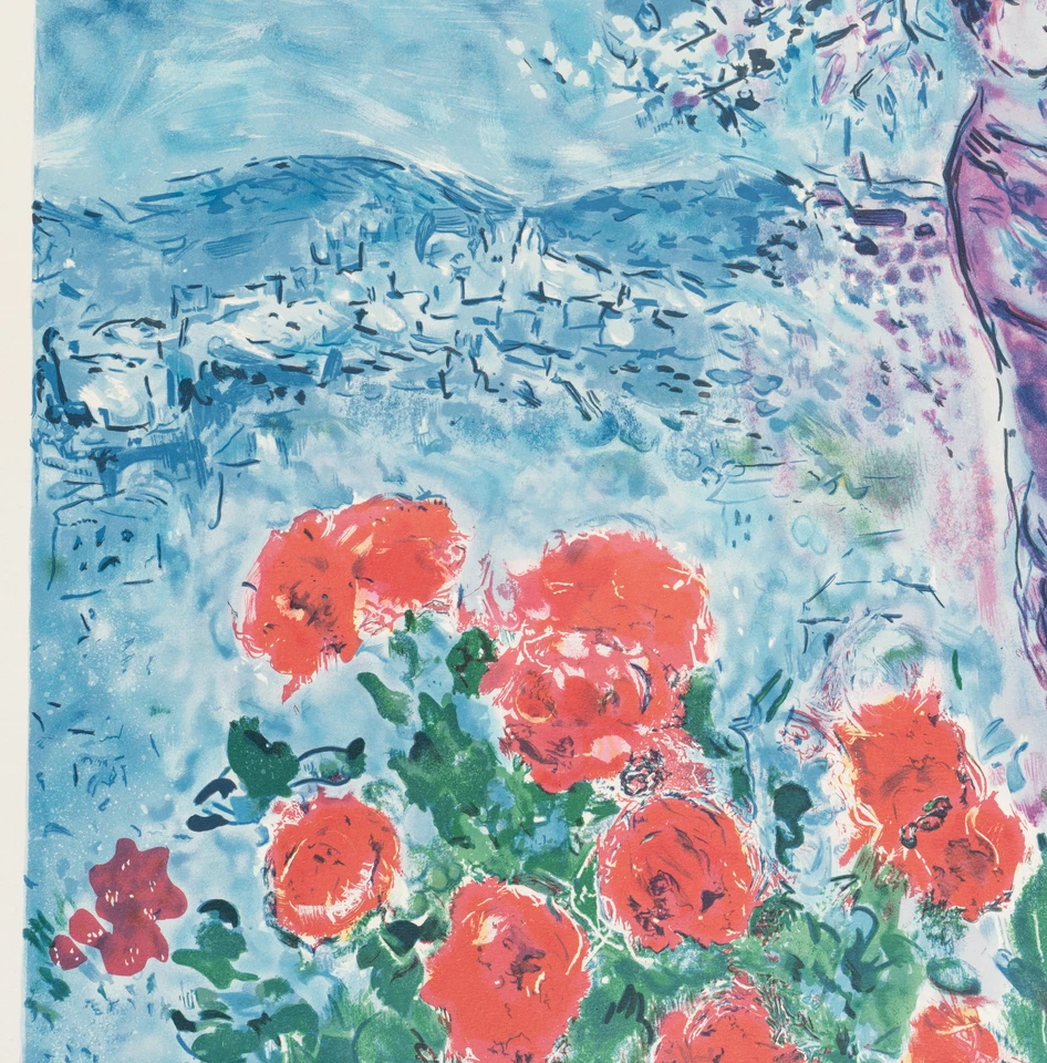 M. CHAGALL (1887-1985) Nachfolge, Fleurs d'Amour,  1982, Farblithographie - Bild 4 von 4