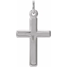 Platinum Cross Pendant Religious Charm16.5x12 mm