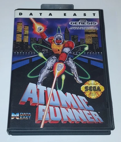 ATOMIC RUNNER - Sega Genesis Game, Complete in Box CIB, Tested/Working