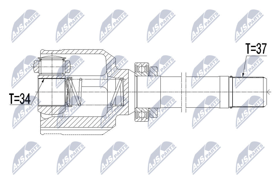 NTY NPW-CT-108 Joint Kit, drive shaft for CITROËN,DS,OPEL,PEUGEOT,VAUXHALL
