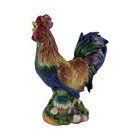 Fitz & Floyd Coq Du Village Figural Rooster Pitcher, 12-Inch