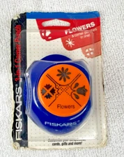 New 3 in 1 Fiskars Flowers Daisy Tulip Corner Card CRAFT PUNCH Cutter