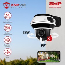 Anpviz UltraHD 8MP PTZ POE IP Camera Outdoor with 5X Optical Zoom,Two-Way Audio