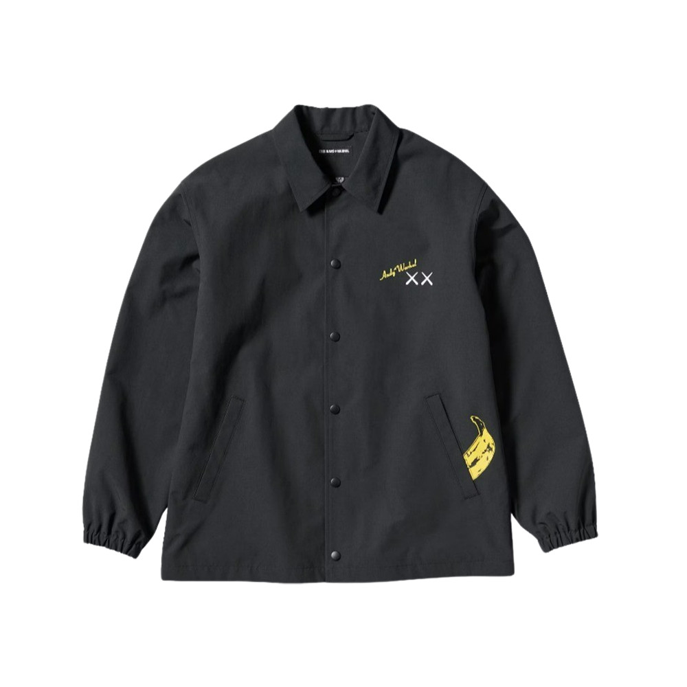 Uniqlo UT x Kaws x Warhol Black Coach Jacket