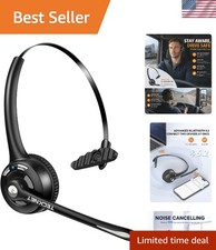 Single Ear Bluetooth Headset - Noise Cancelling Microphone