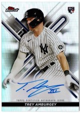 2022 Topps Finest Autographs Refractor TREY AMBURGEY #FA-TAC Yankees Rookie Auto