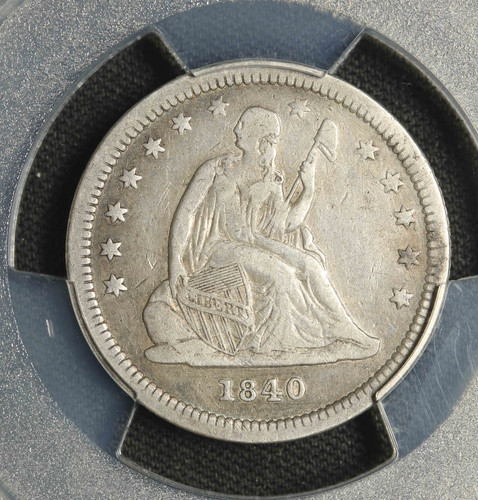 1840 PCGS VF-25 Drapery Seated Liberty Quarter