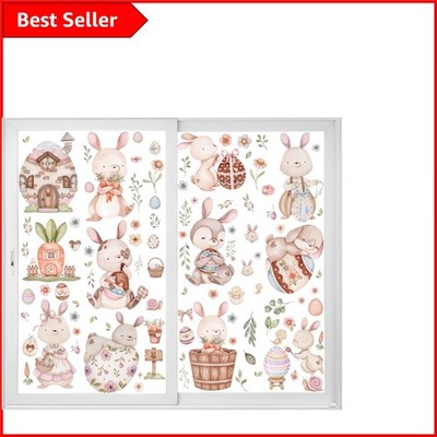 Doppelseitige Ostern Fenster Klammern - 12 Blatt lustige Hase & Ei Deko