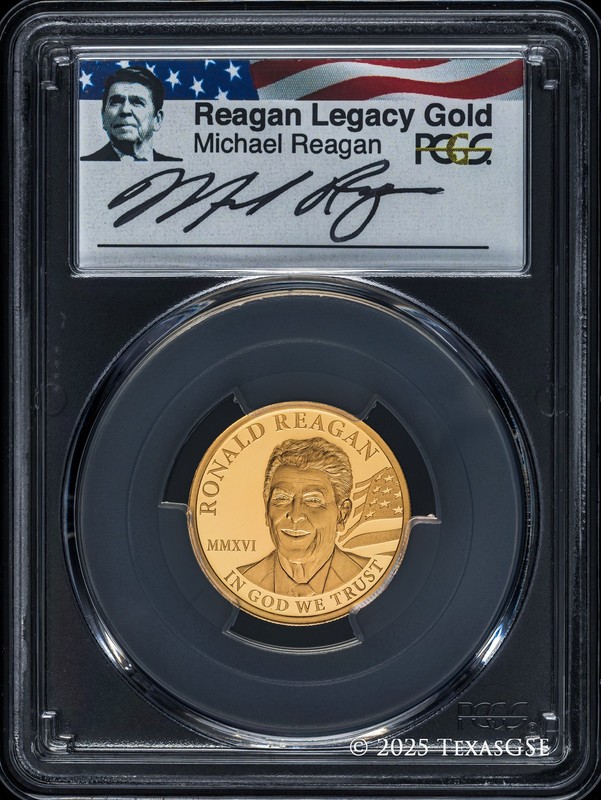 2016 Cook Islands $50 Gold Ronald Reagan PCGS PR70DCAM FS - Reagan Legacy Series