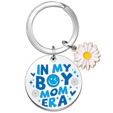 Boy Mom Gifts New Moms Gifts for Women Mama Keychain In My Boy Moms Sliver-boy