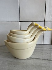 Vintage JSNY Melamine Geese Goose Nesting Stacking (4) Measuring Cups Cottage
