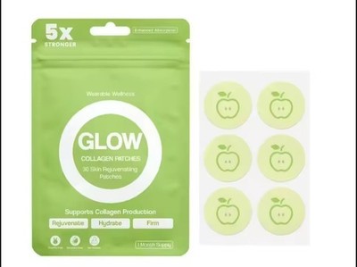 GLOW Wearable Wellness Collagen Patches 30 ct Face Firming Hydration