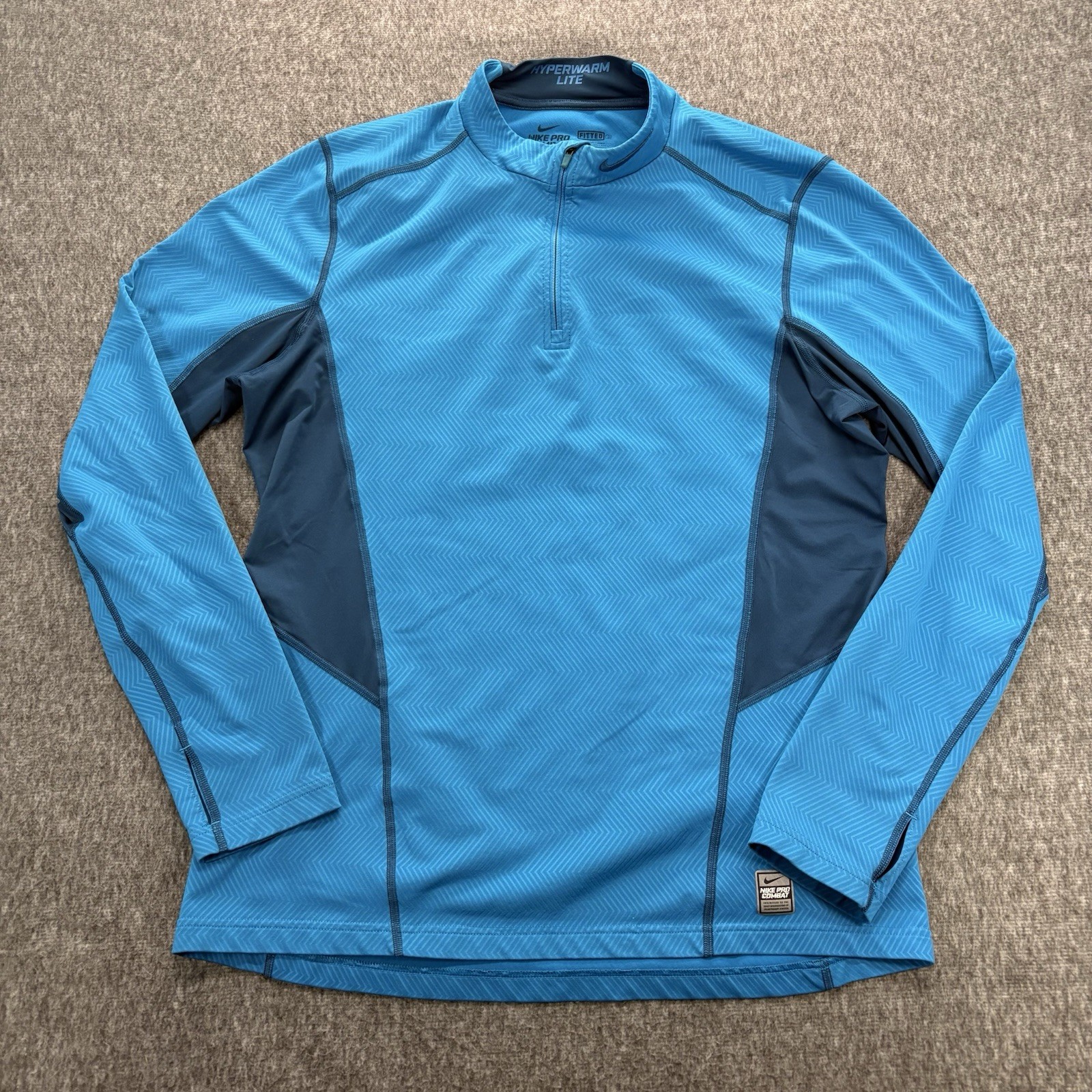 Nike Pro Combat Hyperwarm Lite Fitted Quarter Zip… - image 2