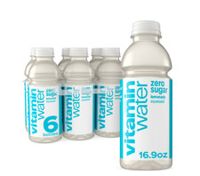 vitaminwater Zero Sugar Squeezed Lemonade Flavored Water , 16.9 fl oz, 6 Pack