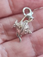 silver teapot with clasp