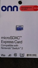 Onn 256GB Micro SDXC Express Card Nintendo Switch 2 Compatible Speeds Up 800MB/s