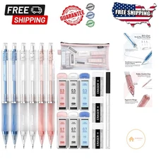 Complete Mechanical Pencil Set: 6PCS, 360 Lead Refills & Erasers for Creatives