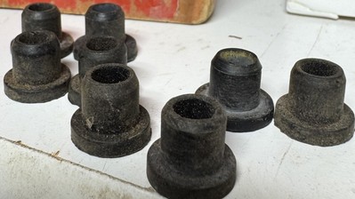 VTG Lot 10 3/8'' Rubber Step Bushing W/ Flange Wire Cable Utility Accessory USA