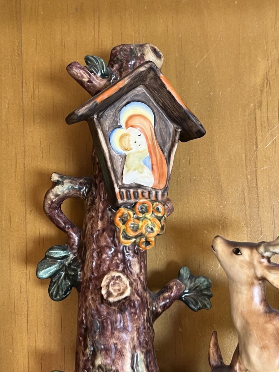 Vintage Hummel Goebel #183 Forest Shrine Mary Jesus Deer Germany