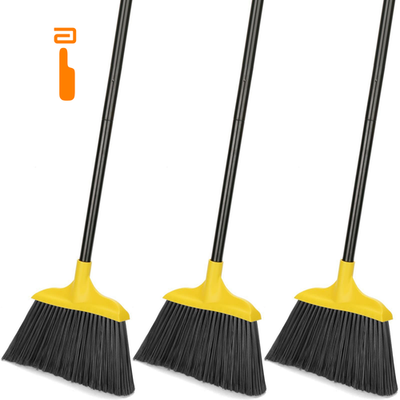 #ad Kefanta 3 Pack Outdoor Broom Heavy Duty Indoor Commercial Yellow 3 $53.98