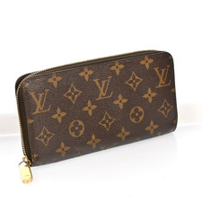 AUTH Louis Vuitton Zippy Long Wallet Browns Monogram P4584CY707.
