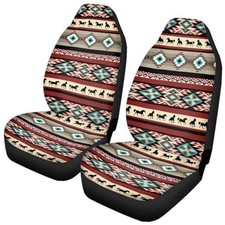 Car Seat Covers Easy Install Auto Seat Cushion Pad 2 Aztec Southwestern Horse