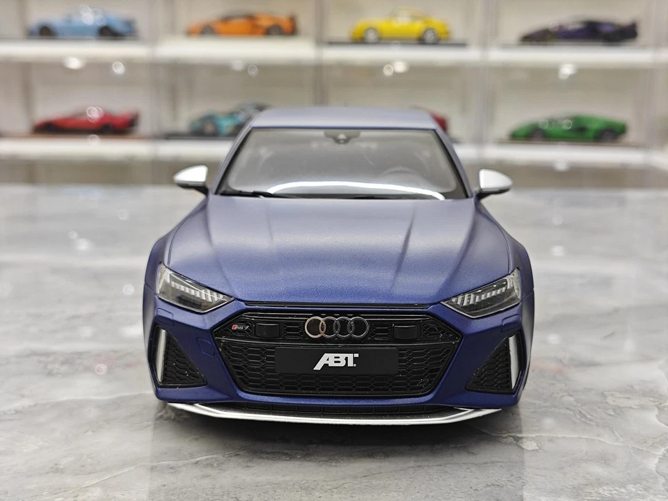 Modelo de coche de resina GT Spirit 1:18 Audi RS7 ABT azul mate edición limitada Foto 2 de 4