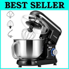 Powerful 660W Stand Mixer with 6QT Bowl  Attachments