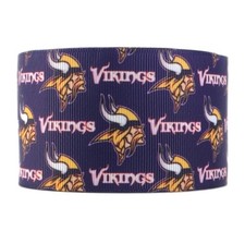 1 inch 1 yard Vikings Football team Minnesota Grosgrain Ribbon 1089557