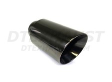 Black Chrome Look 4 Slanted Double Wall Exhaust Tip 2.5 In 4 Out 8 Long Black Chrome Look 4 Slanted Double Wall Exhaust Tip 2.5 In 4 Out 8 Long