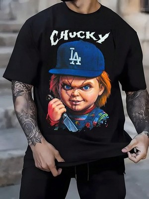 CHUCKY BLUE HAT LA SCARY MOVIE T SHIRTS