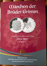 M&uuml;nzsammelbuch M&auml;rchen der Br&uuml;der Grimm Silber 2012-2017, 10 + 20 Euro Silber