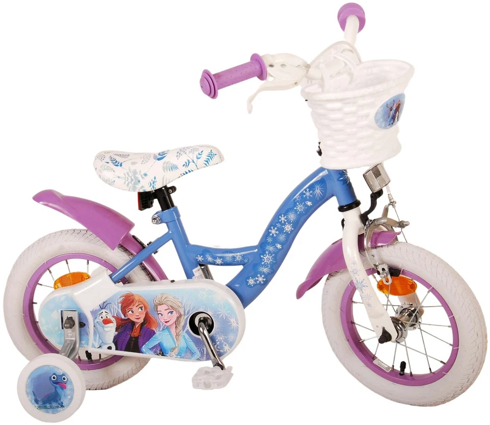 Volare Disney Frozen 2 Kinderfahrrad - Mädchen - 12 Zoll - Blau / Lila - Bild 3 von 4