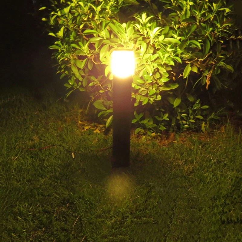 Outdoor LED Post Lamp Lawn Light Fixture E27 Bulb Landscape Pathway Waterproof - Image 4 of 4