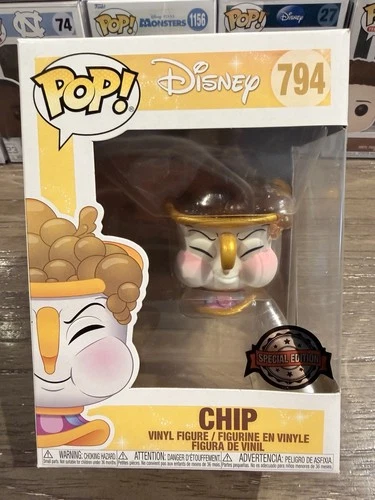 Funko POP Disney Beauty & The Beast Chip #794 Especial Edition Soft Protector