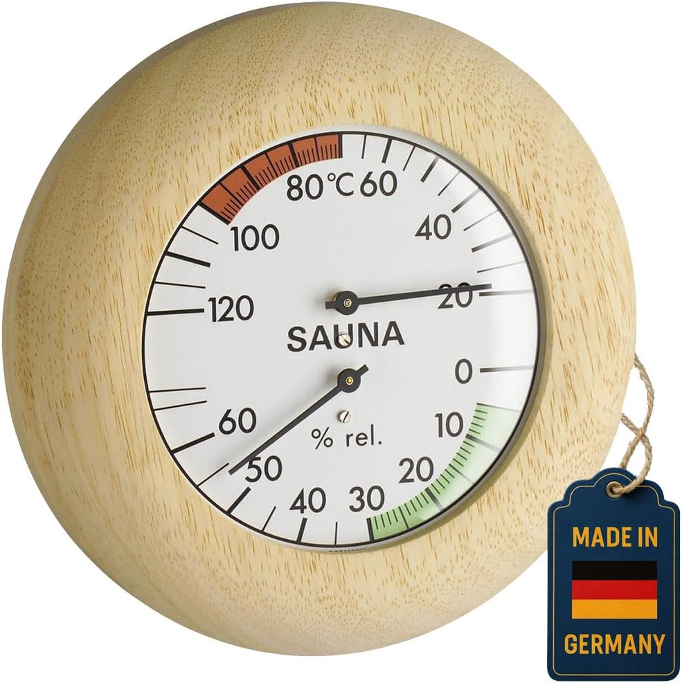 TFA Dostmann 40.1028 Termoigrometro Sauna Professionale Legno Massiccio