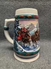1993 BUDWEISER Anheuser Busch Holiday Beer Stein “Special Delivery” 