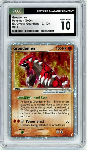 Groudon ex graded CGC 10 for sale on eBay
