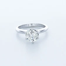 2.05ct H SI2 Round Natural Diamond 14K Gold Classic Solitaire Engagement Ring