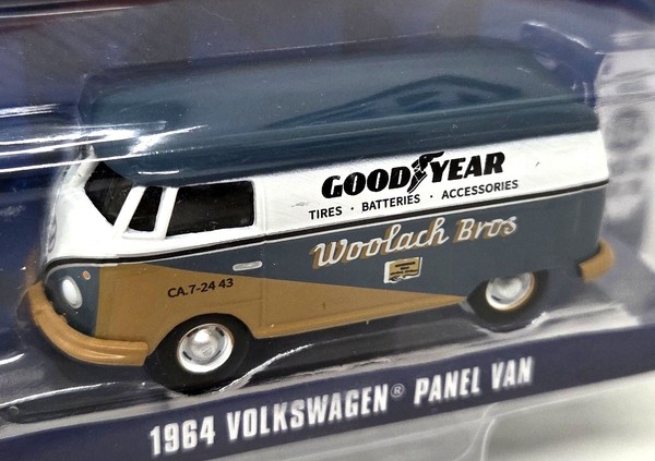Greenlight 1/64 Volkswagen T1 Panel Van Goodyear 1964 Diecast Model Car-image