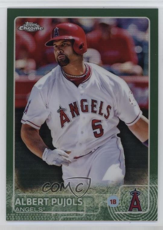 2015 Topps Chrome Green Refractor 13/99 Albert Pujols #113 08ho