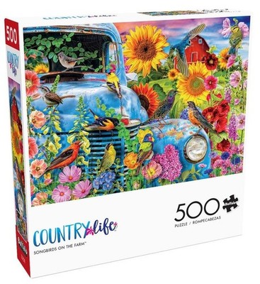 Buffalo Games jigsaw puzzle, Songbirds on the Farm, 500 pcs DAMAGED BOX #2
